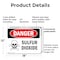 Signmission Sulfur Dioxide Danger Sign, Plastic, 18in W x 12in L, 2PK OS-2PACK-DS-P-1218-L-2421 - alternate 3